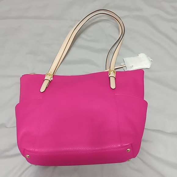 MICHAEL KORS Purse PINK FUSIA Jet Set Handbag New Shoulder Womens Gift Holiday - Picture 4 of 12